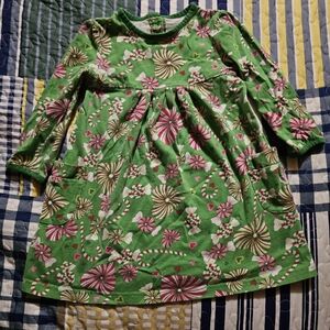 Green Candy Canel Kids Dress